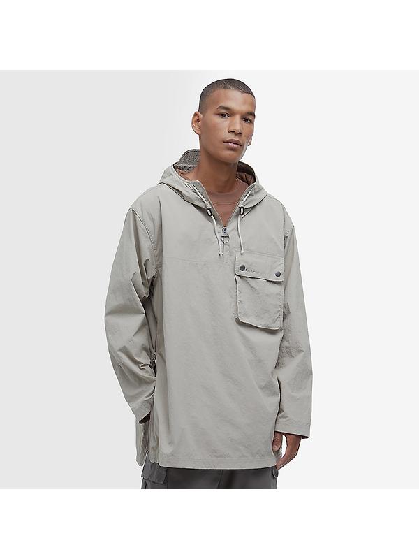 Barbour Men's Durham Hooded Overshirt - Concrete Image 2