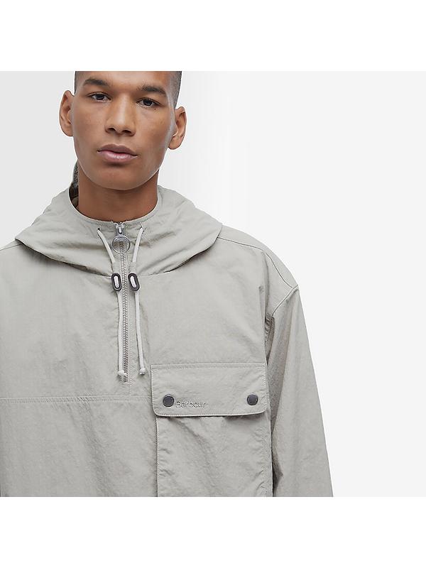 Barbour Men's Durham Hooded Overshirt - Concrete Image 6