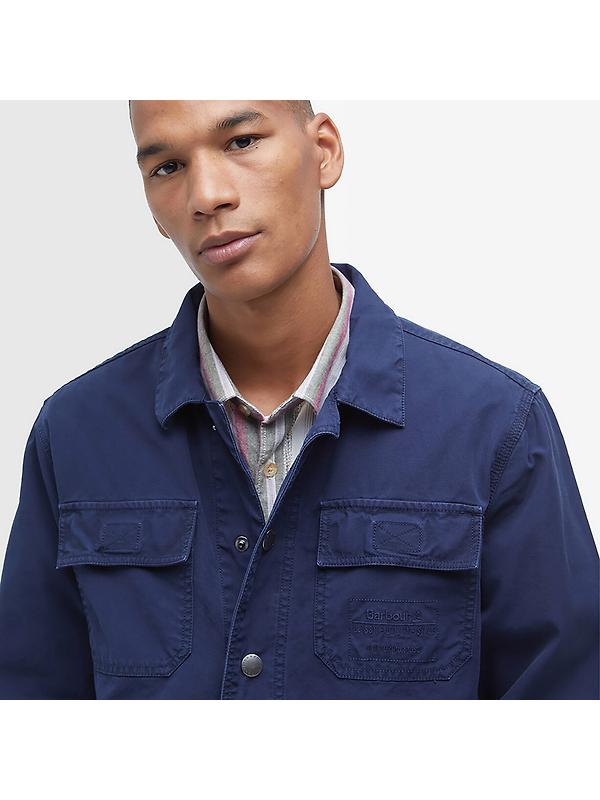 Barbour Men's Grindle Cargo Overshirt - Navy Image 6