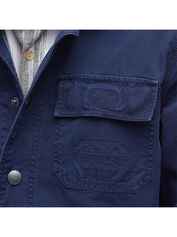 Barbour Men's Grindle Cargo Overshirt - Navy Image 7