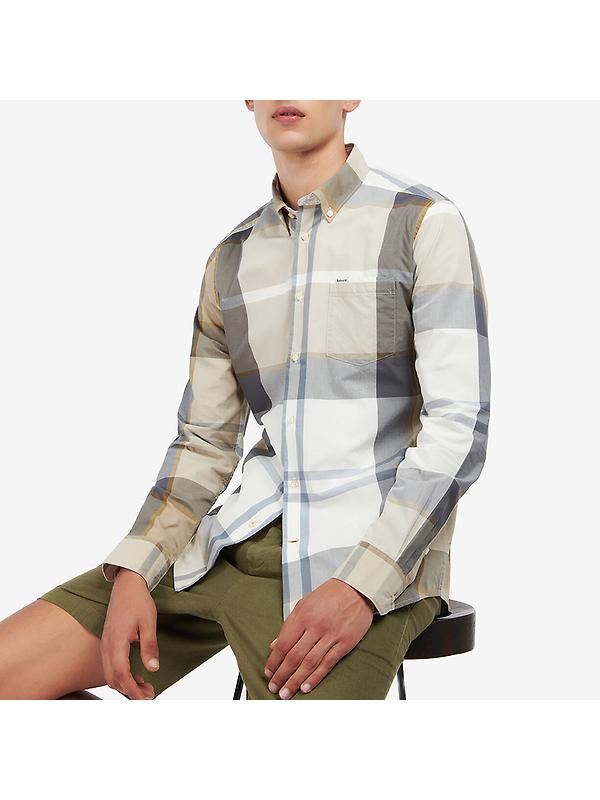 Barbour Men's Harris Tailored Shirt - Amble Sand Tartan Image 6