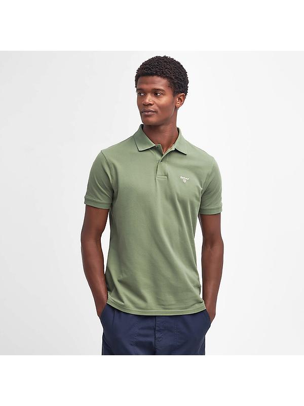 Barbour Men's Lightweight Sports Polo Shirt - Burnt Olive Image 2
