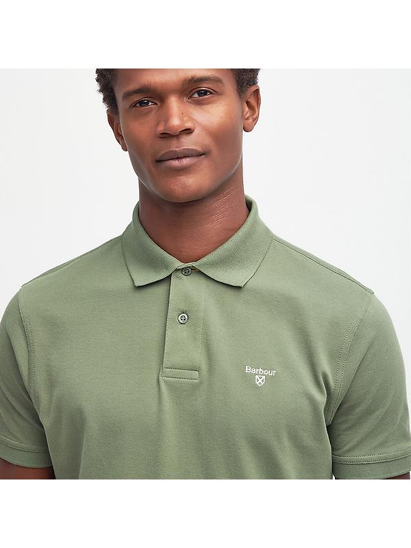 Barbour Men's Lightweight Sports Polo Shirt - Burnt Olive Image 5