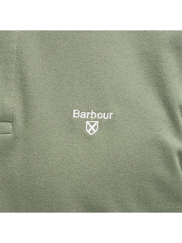 Barbour Men's Lightweight Sports Polo Shirt - Burnt Olive Image 6