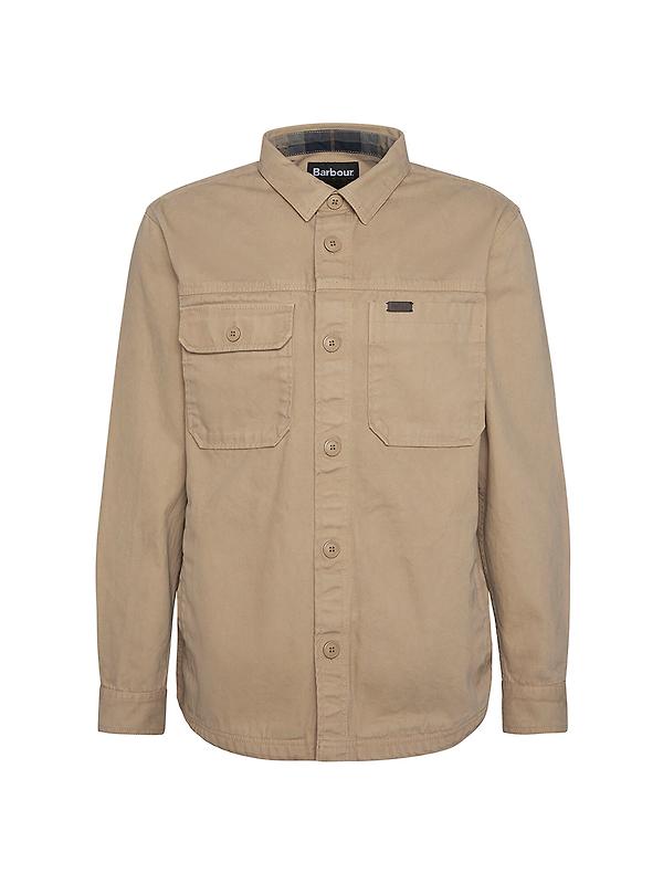 Barbour Men's Lingfield Canvas Overshirt - Dark Stone Product Image
