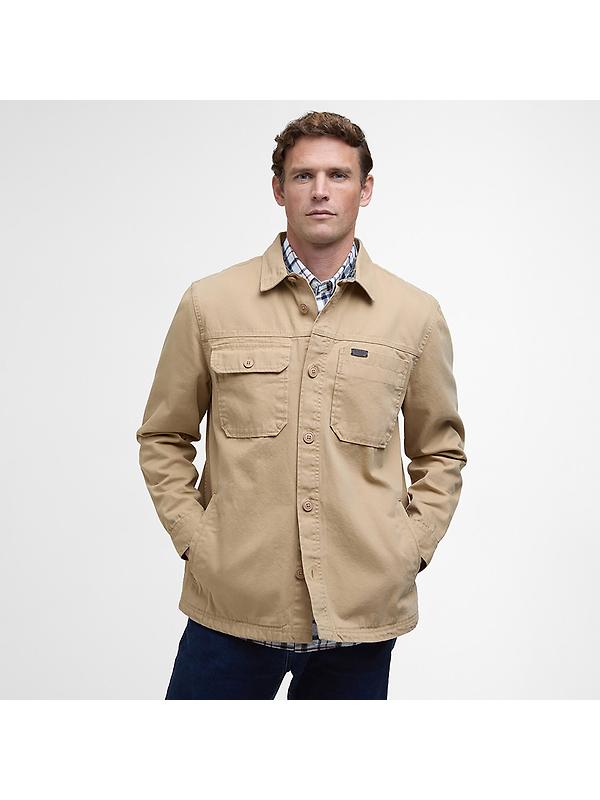 Barbour Men's Lingfield Canvas Overshirt - Dark Stone Image 2