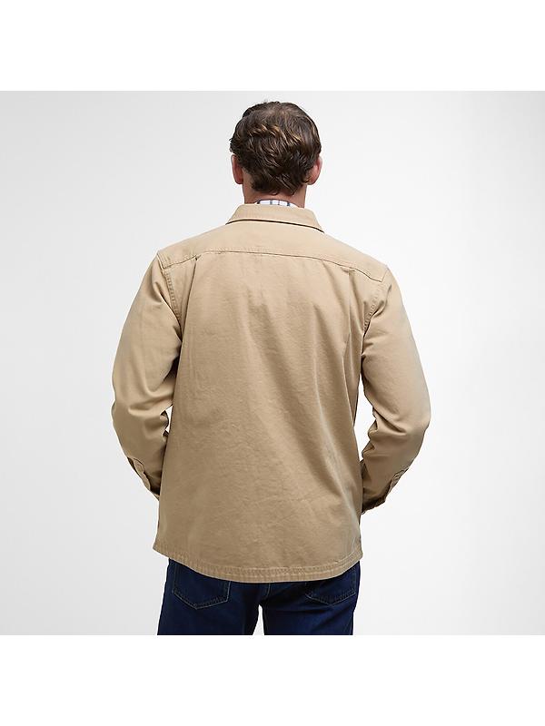 Barbour Men's Lingfield Canvas Overshirt - Dark Stone Image 4