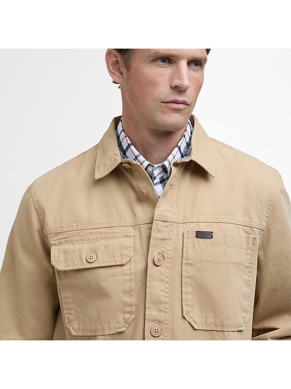 Barbour Men's Lingfield Canvas Overshirt - Dark Stone Image 5