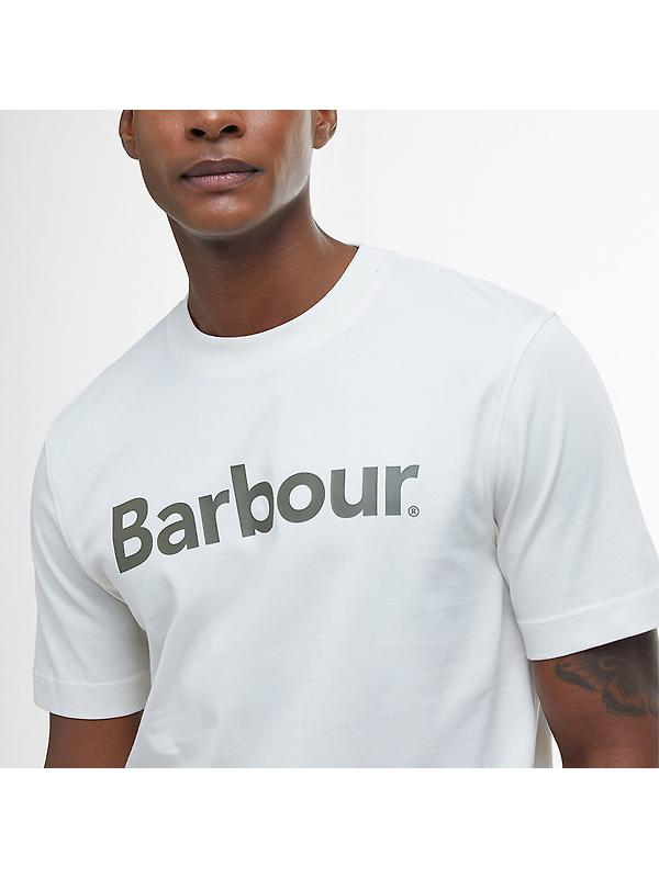 Barbour Men's Logo Relaxed Fit T-Shirt - Antique White Image 5