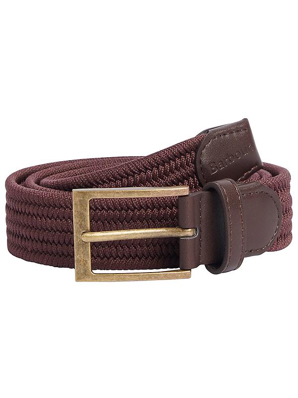 Barbour Men's Nevis Stretch Webbing Belt - Burnt Heather Product Image