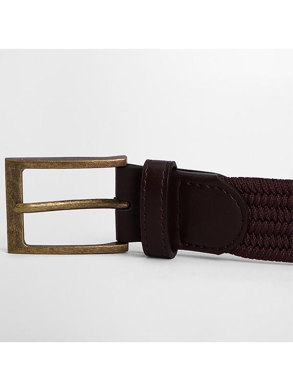 Barbour Men's Nevis Stretch Webbing Belt - Burnt Heather Image 2
