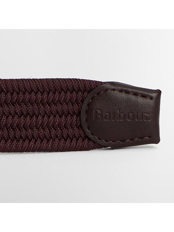 Barbour Men's Nevis Stretch Webbing Belt - Burnt Heather Image 3