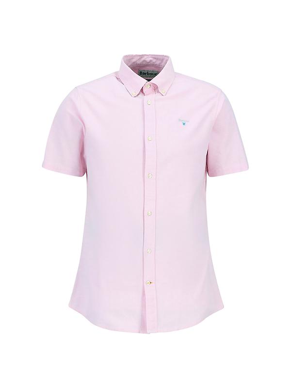 Barbour Men's Oxtown Tailored Short-Sleeved Shirt - Pink Image 1