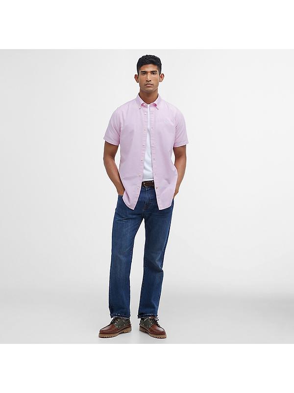 Barbour Men's Oxtown Tailored Short-Sleeved Shirt - Pink Image 3