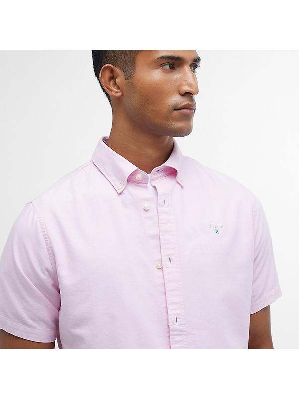 Barbour Men's Oxtown Tailored Short-Sleeved Shirt - Pink Image 5