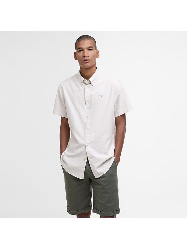 Barbour Men's Oxtown Tailored Short-Sleeved Shirt - Oatmeal Image 2