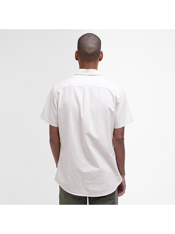 Barbour Men's Oxtown Tailored Short-Sleeved Shirt - Oatmeal Image 4