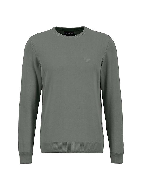 Barbour Men's Pima Crew Neck Jumper - Agave Green Image 1