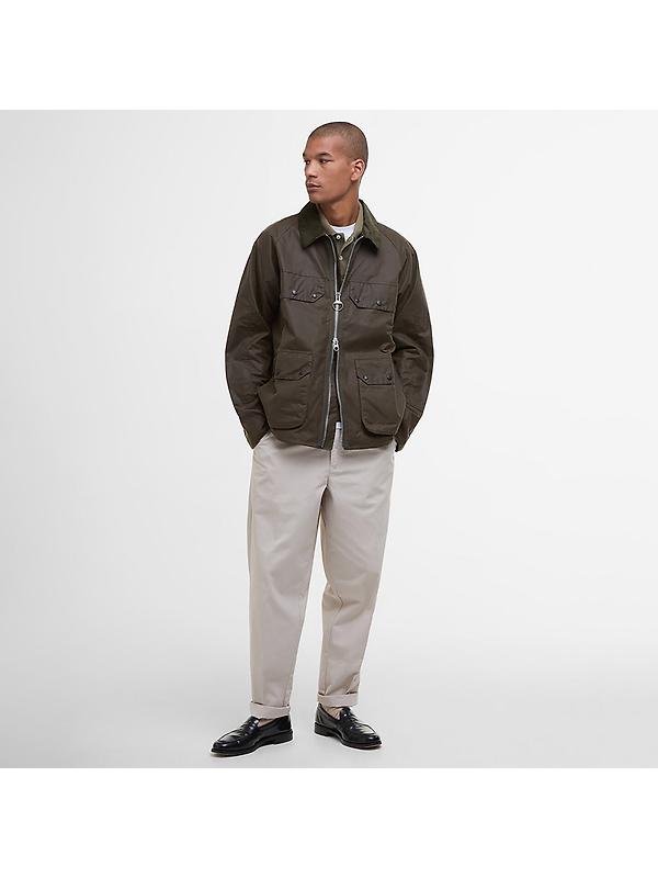 Barbour Men's Re-Engineered Short Bedale Wax Jacket - Beech Image 3