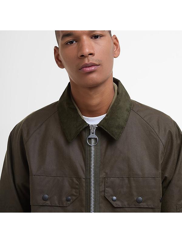 Barbour Men's Re-Engineered Short Bedale Wax Jacket - Beech Image 5