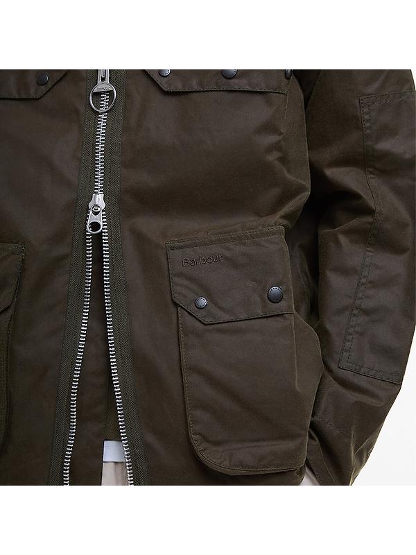 Barbour Men's Re-Engineered Short Bedale Wax Jacket - Beech Image 6