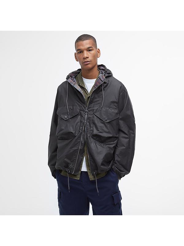 Barbour Men's Utility Sapper Wax Jacket - Charcoal Image 2