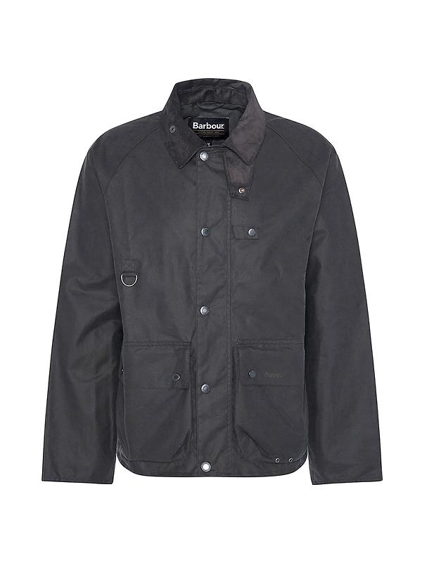 Barbour Men's Utility Spey Wax Jacket - Charcoal Product Image