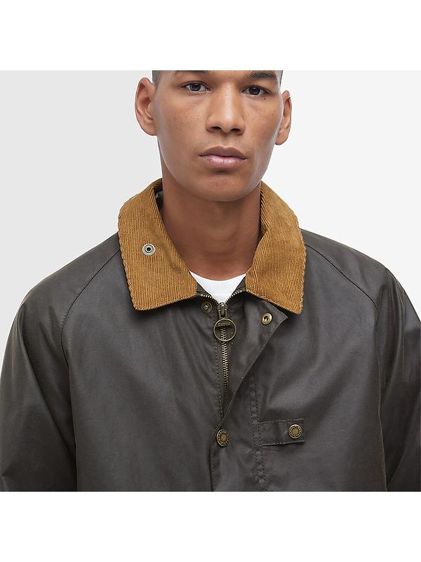 Barbour Men's Utility Spey Wax Jacket - Olive Image 6