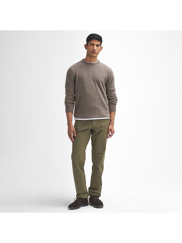 Barbour Men's Washed Stretch Tailored Trousers - Olive Image 2