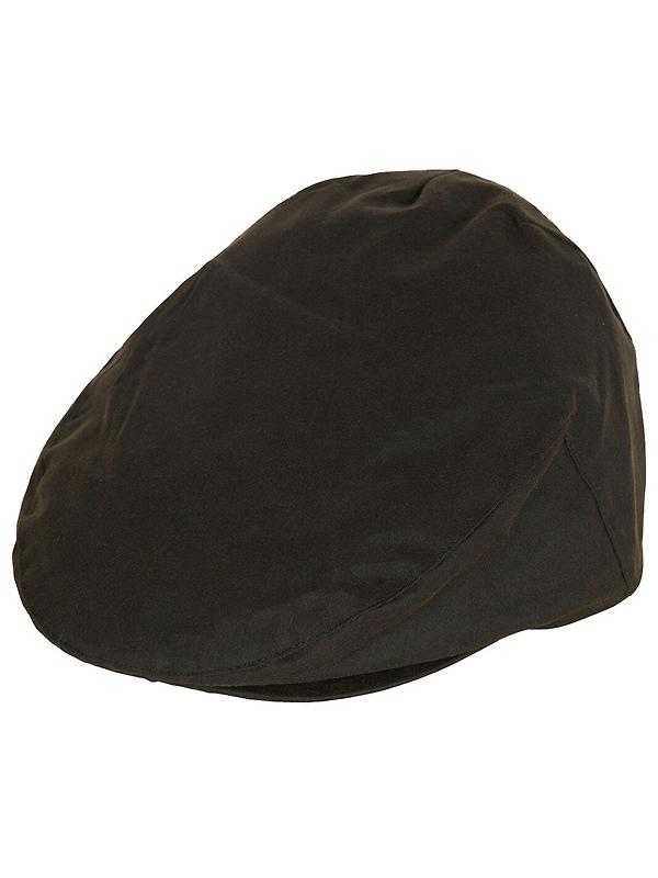 Barbour Wax Flat Cap - Olive Image 1