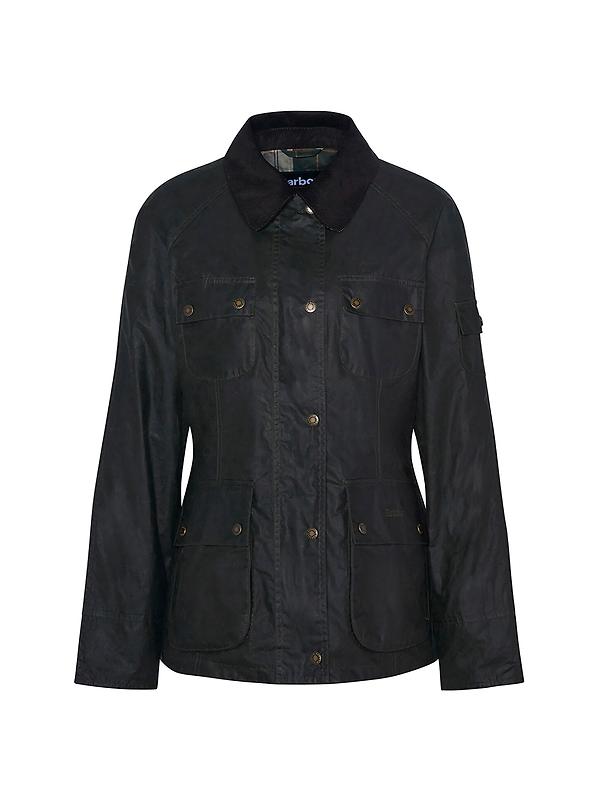 Product image of Barbour Women's Arlo Utility Wax Jacket - Archive Olive/Ancient Tartan