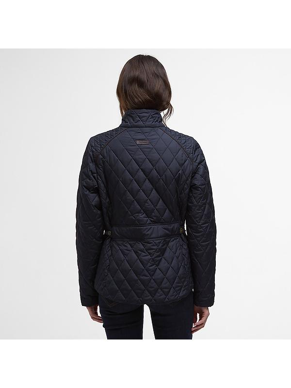 Barbour Women's Crawford Cavalry Quilted Jacket - Dark Navy/Ancient Tartan Image 4