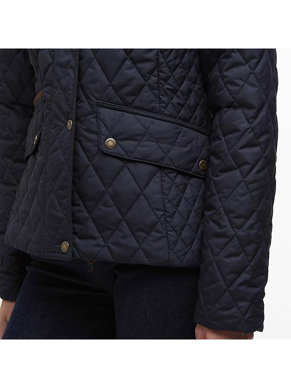 Barbour Women's Crawford Cavalry Quilted Jacket - Dark Navy/Ancient Tartan Image 6