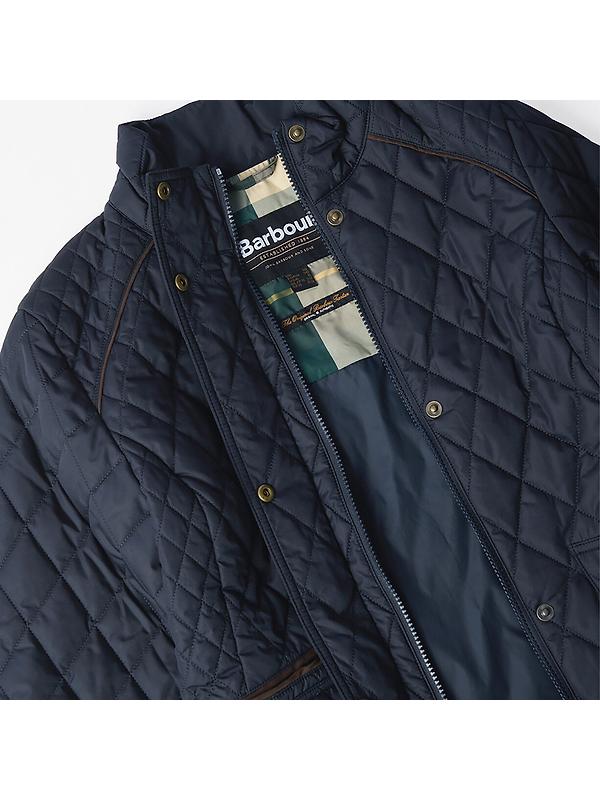 Barbour Women's Crawford Cavalry Quilted Jacket - Dark Navy/Ancient Tartan Image 9