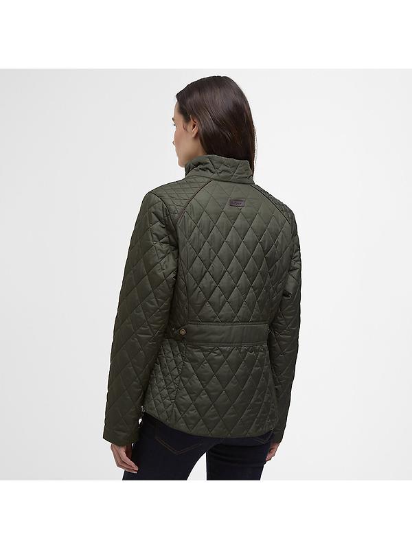 Barbour Women's Crawford Cavalry Quilted Jacket - Olive/Ancient Tartan Image 4