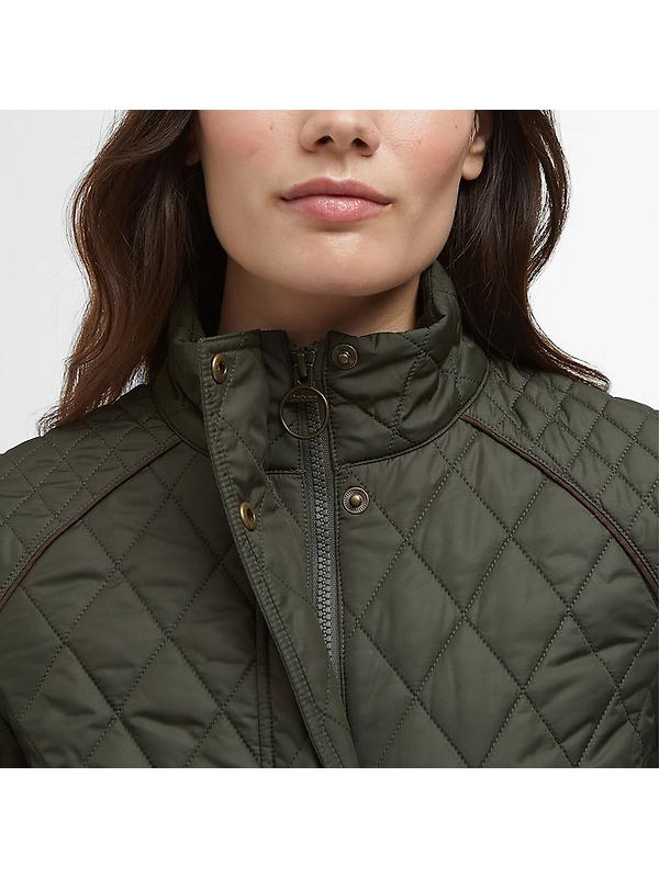 Barbour Women's Crawford Cavalry Quilted Jacket - Olive/Ancient Tartan Image 5