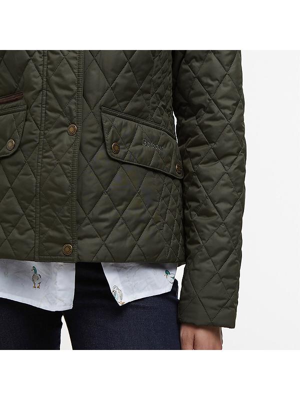 Barbour Women's Crawford Cavalry Quilted Jacket - Olive/Ancient Tartan Image 7