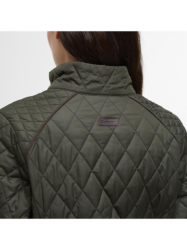 Barbour Women's Crawford Cavalry Quilted Jacket - Olive/Ancient Tartan Image 8