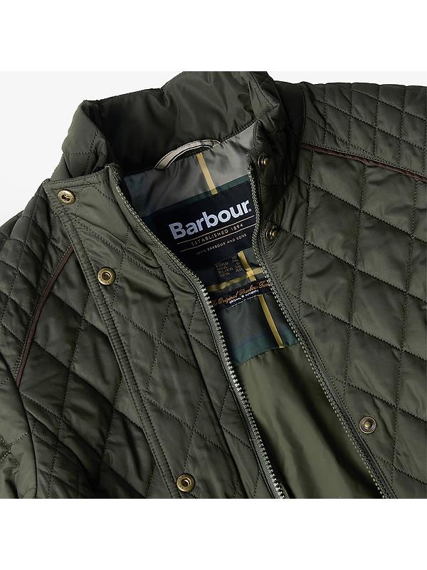 Barbour Women's Crawford Cavalry Quilted Jacket - Olive/Ancient Tartan Image 9