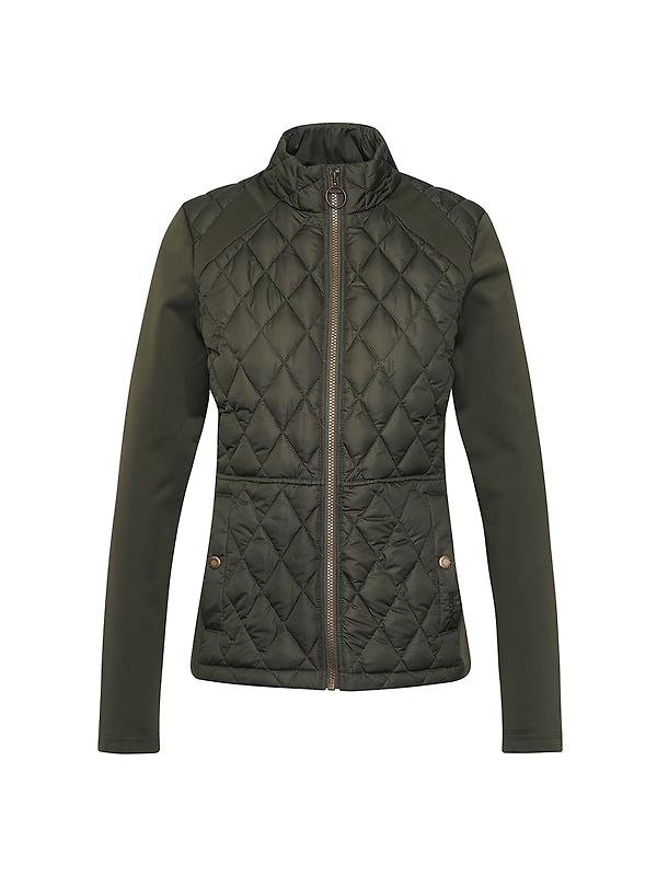 Barbour Women's Edda Quilted Sweat Jacket - Olive Product Image
