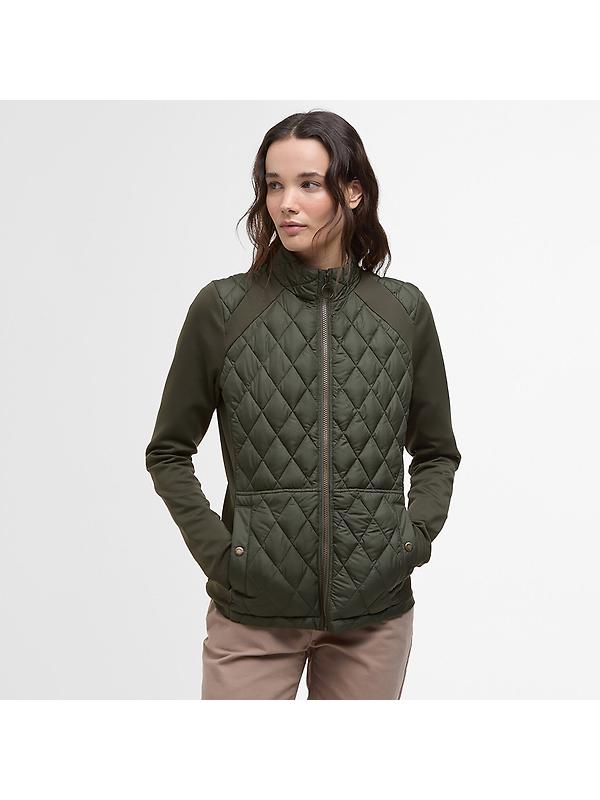 Barbour Women's Edda Quilted Sweat Jacket - Olive Image 2