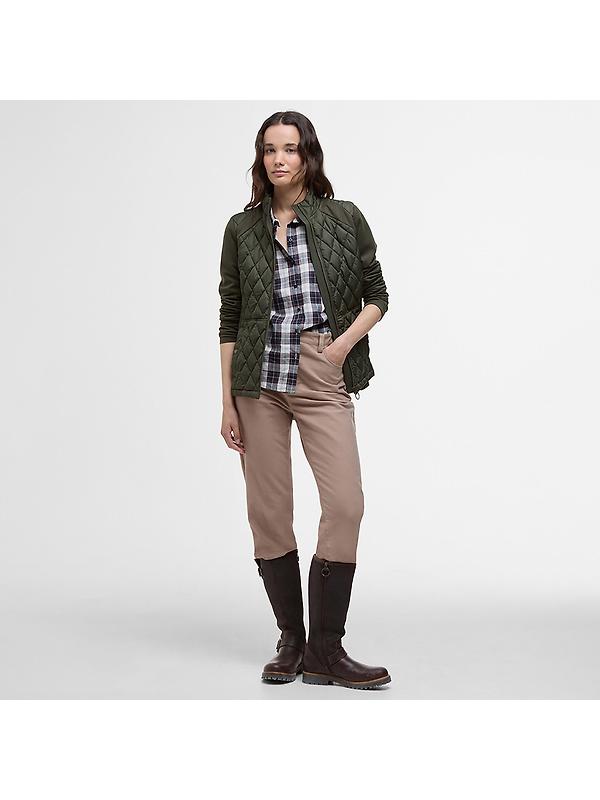 Barbour Women's Edda Quilted Sweat Jacket - Olive Image 3