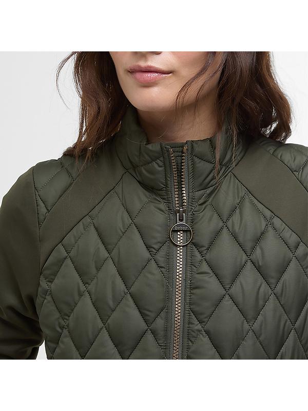 Barbour Women's Edda Quilted Sweat Jacket - Olive Image 5