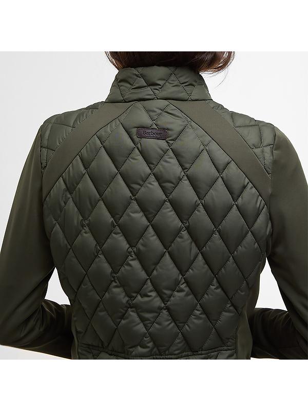 Barbour Women's Edda Quilted Sweat Jacket - Olive Image 6