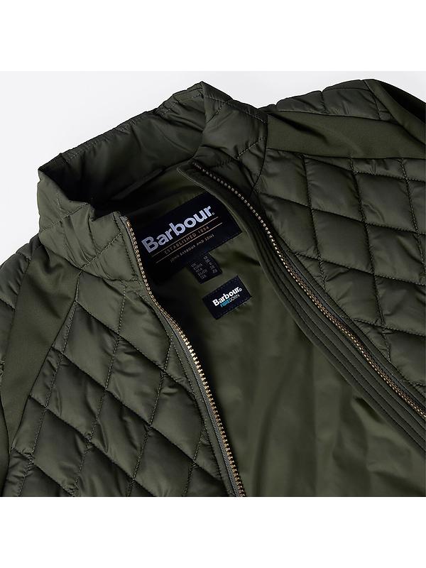 Barbour Women's Edda Quilted Sweat Jacket - Olive Image 8