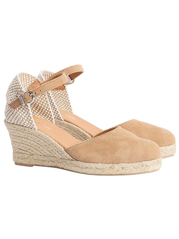 Barbour Women's Elder Wedge Espadrilles - Tan Suede Product Image