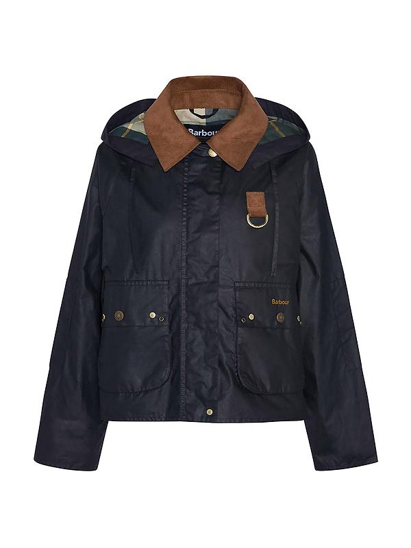 Product image of Barbour Women's Erma Wax Jacket - Black/Ancient Tartan