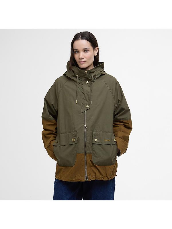 Barbour Women's Hayley Showerproof Jacket - Dusky Green/Ancient Tartan Image 2