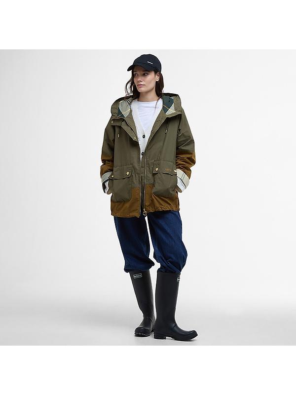 Barbour Women's Hayley Showerproof Jacket - Dusky Green/Ancient Tartan Image 3