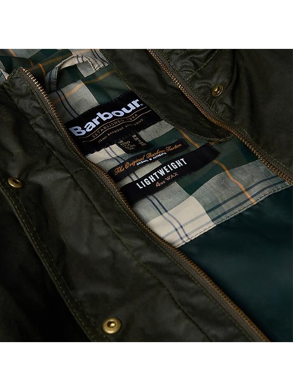 Barbour Women's Hollies Wax Jacket - Archive Olive/Ancient Tartan Image 8